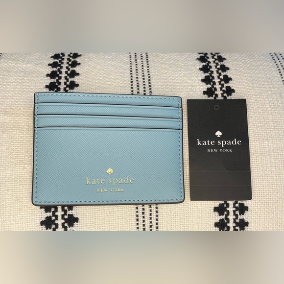 NWT Kate Spade New York Schuyler Small Slim Card Holder - Smoky Blue - Picture 3 of 12